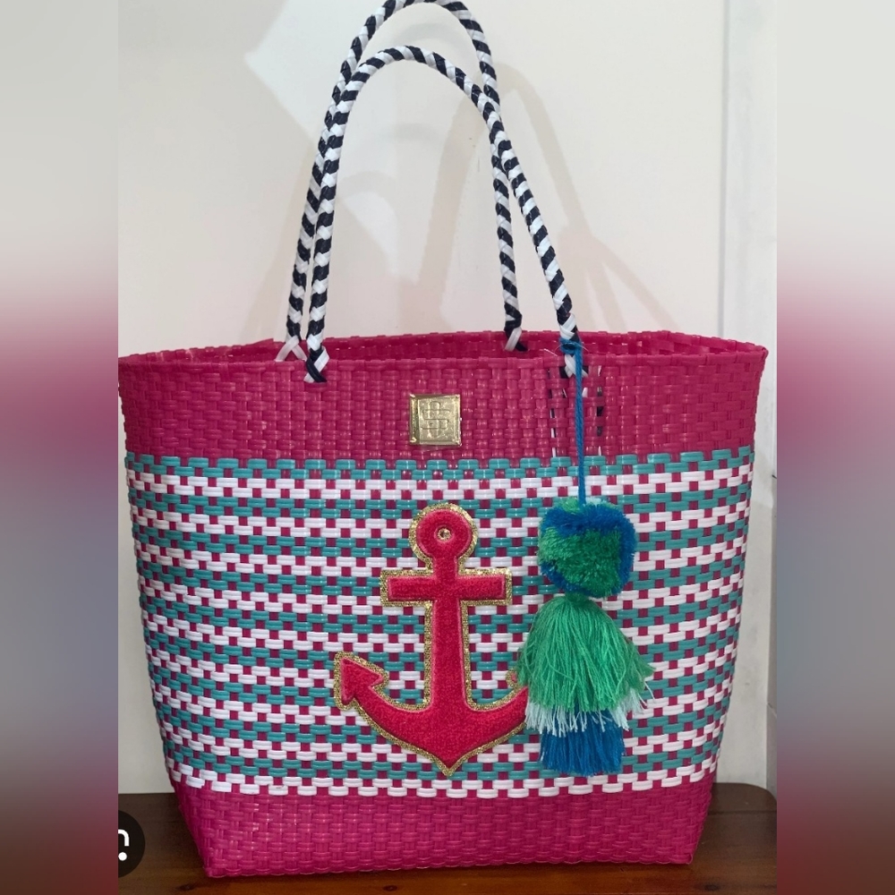 Simply Southern Large Basket Calabash Tote Anchor NWT BENIFITS CHARITY
